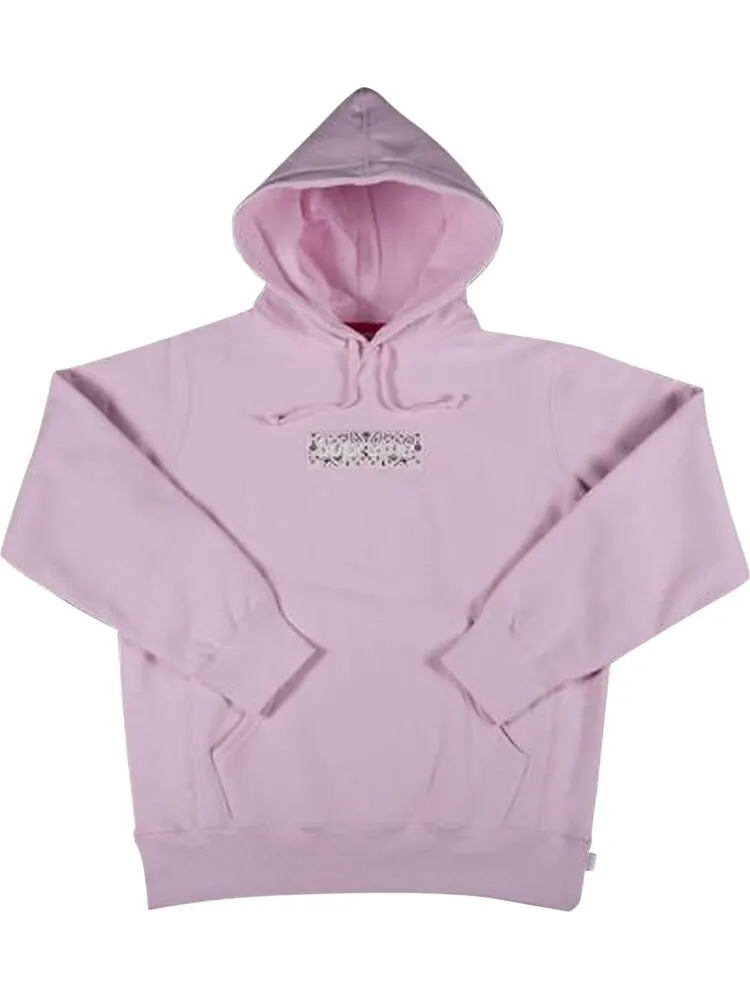 Толстовка Supreme Bandana Box Logo Hooded Sweatshirt 'Pink' — изображение 1 из 1, розовый