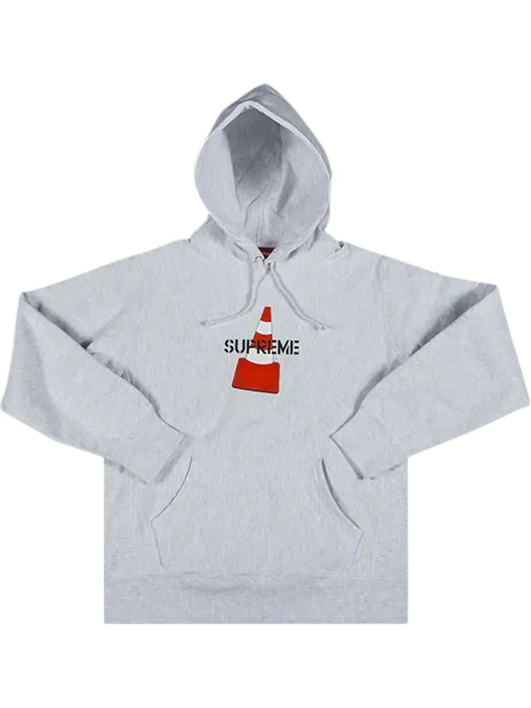 Толстовка Supreme Cone Hooded Sweatshirt 'Ash Grey' — изображение 1 из 1, серый
