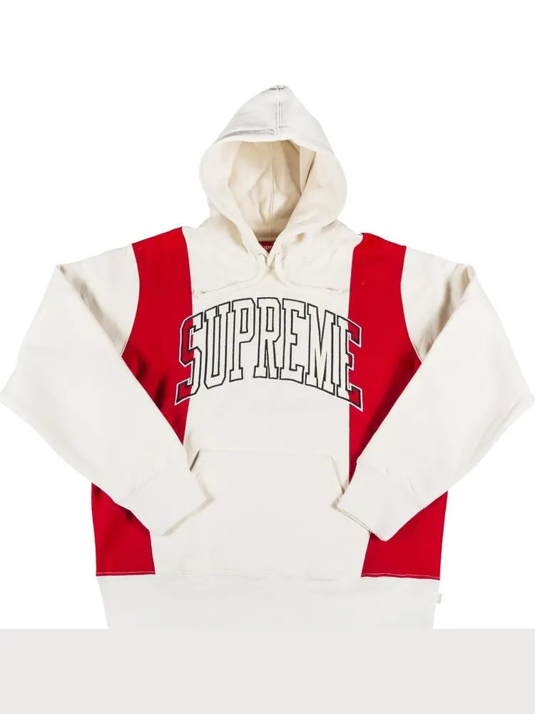 Толстовка Supreme Paneled Arc Hooded Sweatshirt 'Natural' — изображение 1 из 2, загар