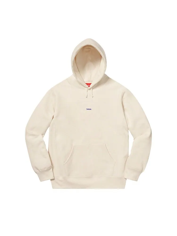 Толстовка Supreme Micro Logo Hooded Sweatshirt Natural — изображение 1 из 1, прозрачный