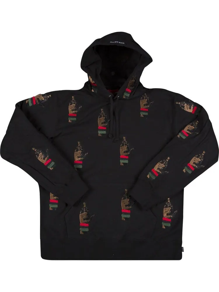 Толстовка Supreme Dead Prez RBG Embroidered Hooded Sweatshirt 'Black' — изображение 1 из 2, черный