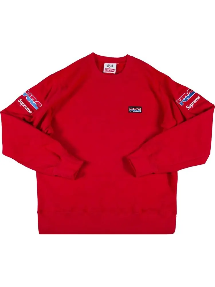 Толстовка Supreme x Honda Fox Racing Crewneck 'Red' — изображение 1 из 3, красный
