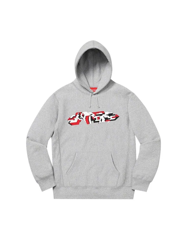 Толстовка Supreme Delta Logo Hooded Sweatshirt Heather Grey — изображение 1 из 1, серый