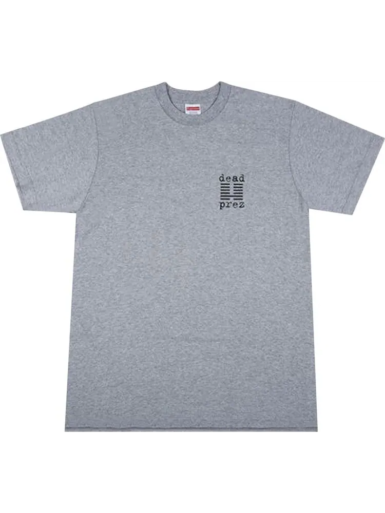 Футболка Supreme x Dead Prez Tee 'Grey' — изображение 1 из 1, серый