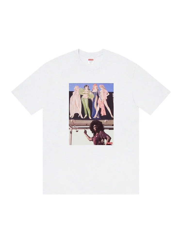 Футболка Supreme American Picture Tee Ash Grey — изображение 1 из 1, серый