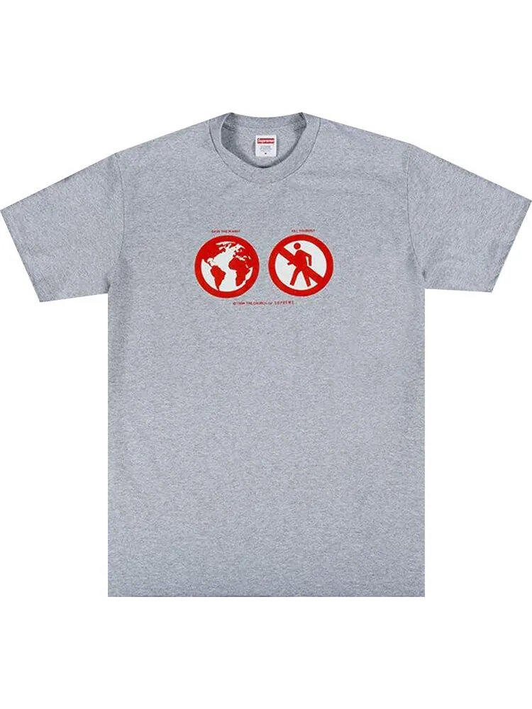 Футболка Supreme Save The Planet Tee 'Heather Grey' — изображение 1 из 1, серый