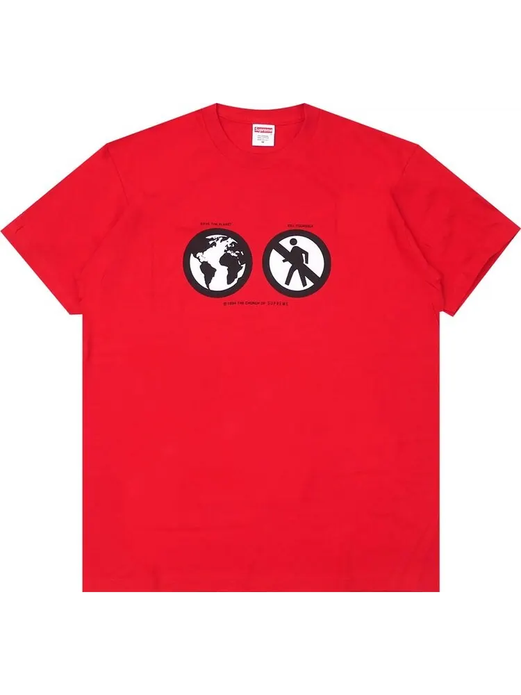 Футболка Supreme Save The Planet Tee 'Red' — изображение 1 из 1, красный