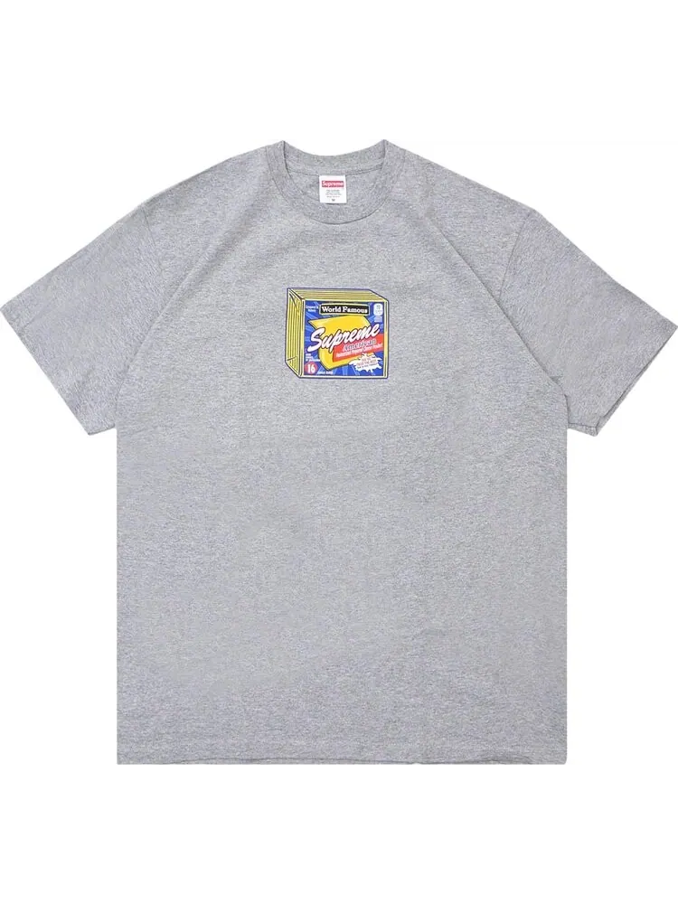 Футболка Supreme Cheese Tee 'Heather Grey' — изображение 1 из 1, серый