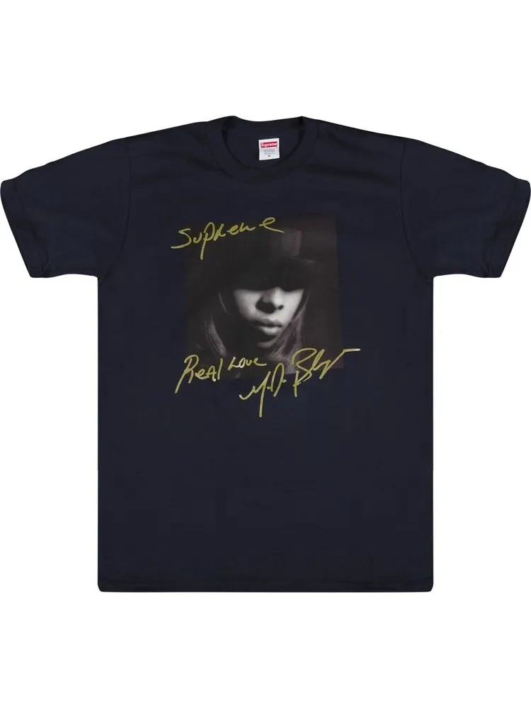 Футболка Supreme Mary J. Blige T-Shirt 'Navy' — изображение 1 из 2, синий