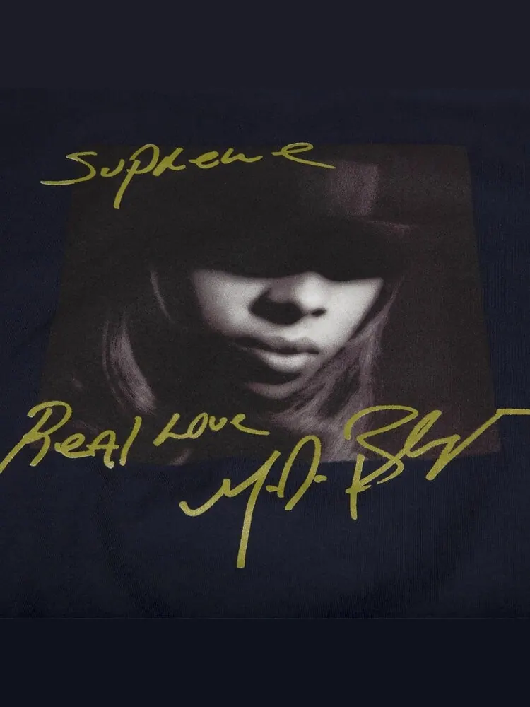 Футболка Supreme Mary J. Blige T-Shirt 'Navy' — изображение 2 из 2, синий