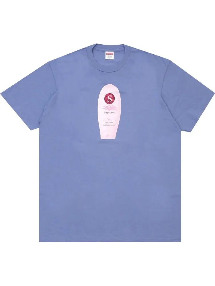Футболка Supreme Super Cream Tee 'Slate' — изображение 1 из 1, синий