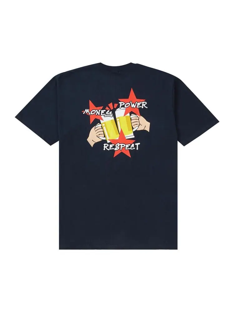 Футболка Supreme Money Power Respect Tee Navy — изображение 2 из 2, темно-синий