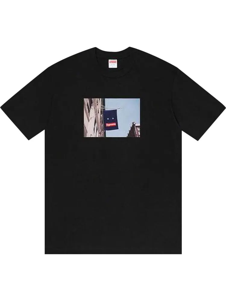 Футболка Supreme Banner Tee 'Black' — изображение 1 из 1, черный