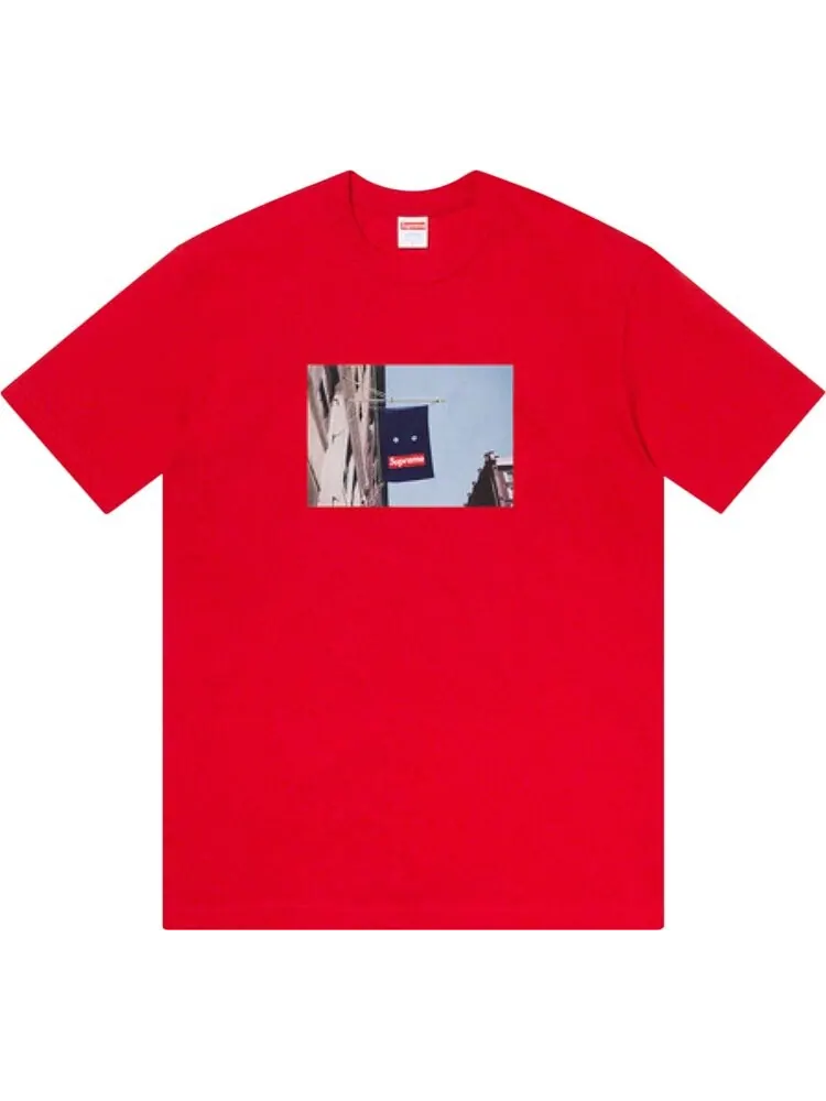 Футболка Supreme Banner Tee 'Red' — изображение 1 из 1, красный