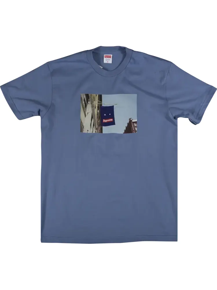 Футболка Supreme Banner T-Shirt 'Slate' — изображение 1 из 1, синий