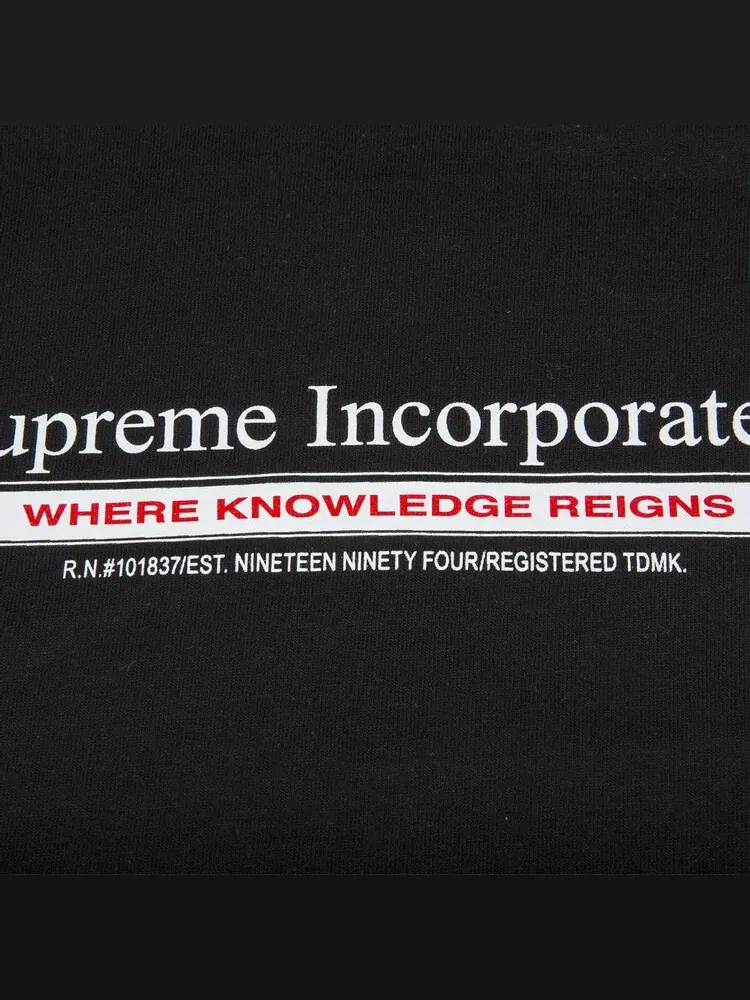 Футболка Supreme Inc. T-Shirt 'Black' — изображение 2 из 2, черный