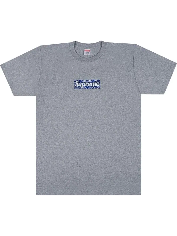 Футболка Supreme Bandana Box Logo Tee 'Heather Grey' — изображение 1 из 1, серый