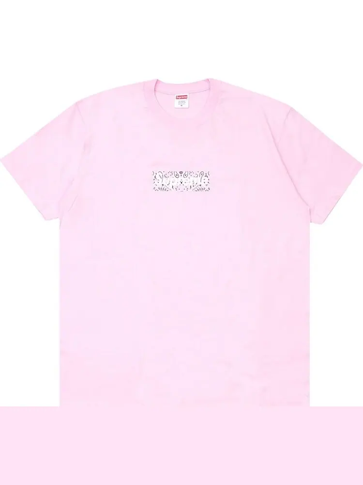 Футболка Supreme Bandana Box Logo Tee 'Light Pink' — изображение 1 из 1, розовый