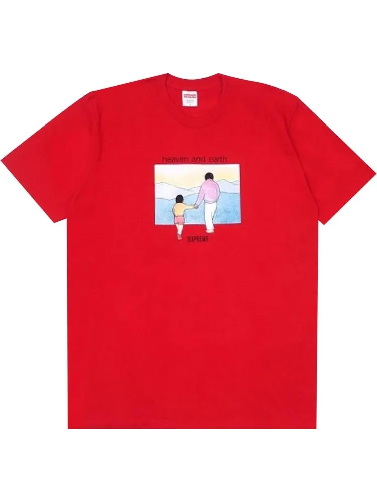Футболка Supreme Heaven And Earth Tee 'Red' — изображение 1 из 1, красный