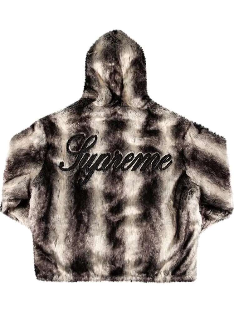 Куртка Supreme Faux Fur Reversible Hooded Jacket 'Black' — изображение 2 из 3, черный