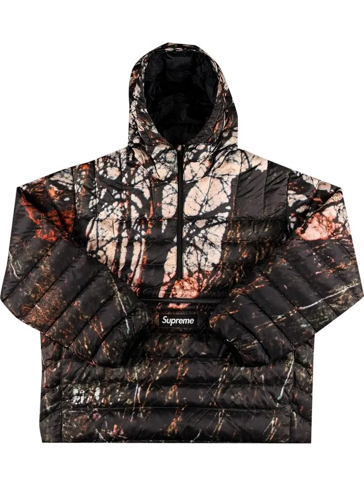 Пуловер Supreme Micro Down Half Zip Hooded Pullover 'Woods' — изображение 1 из 2, мульти
