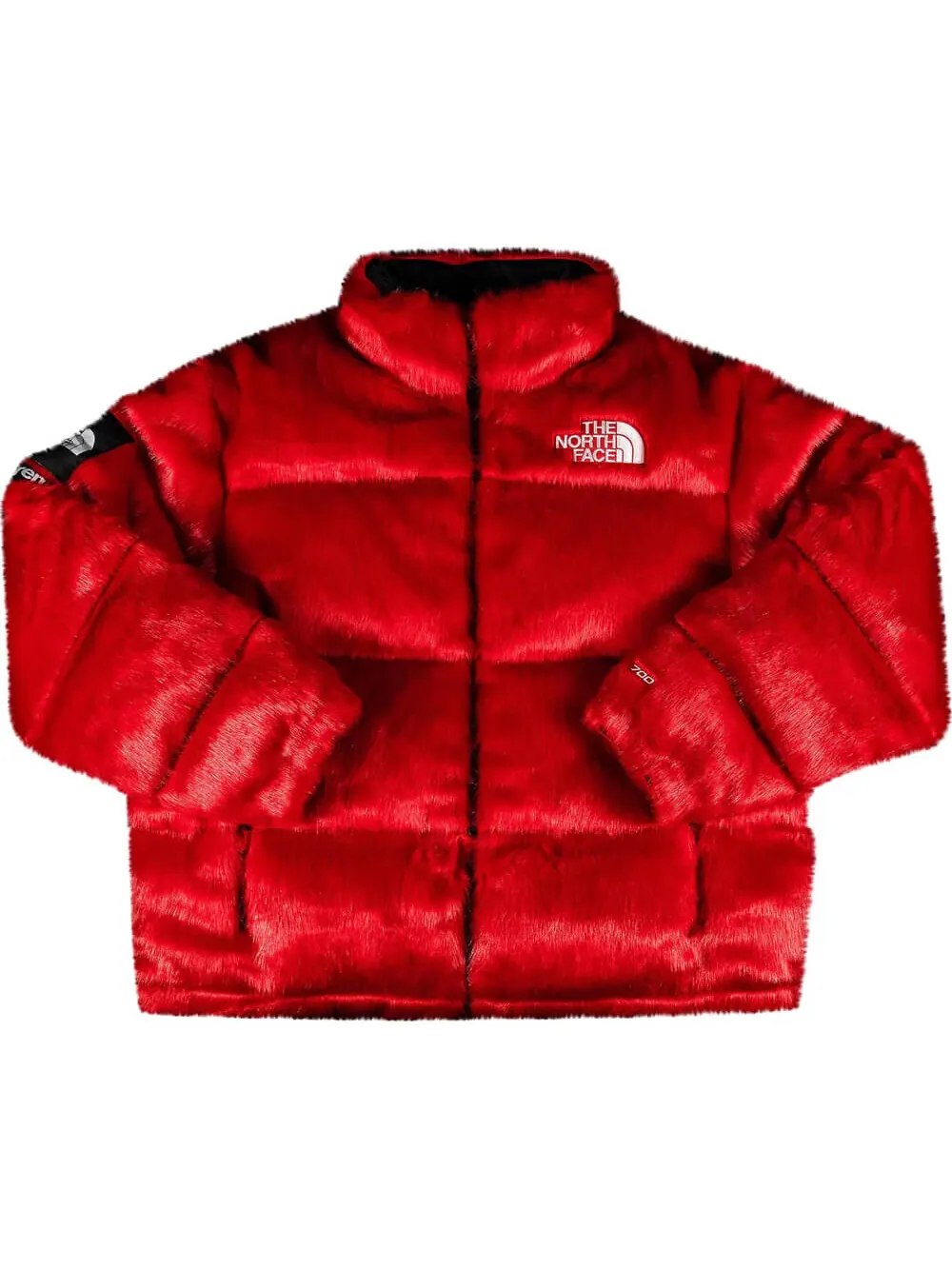 Куртка Supreme x The North Face Faux Fur Nuptse — изображение 1 из 3, красный