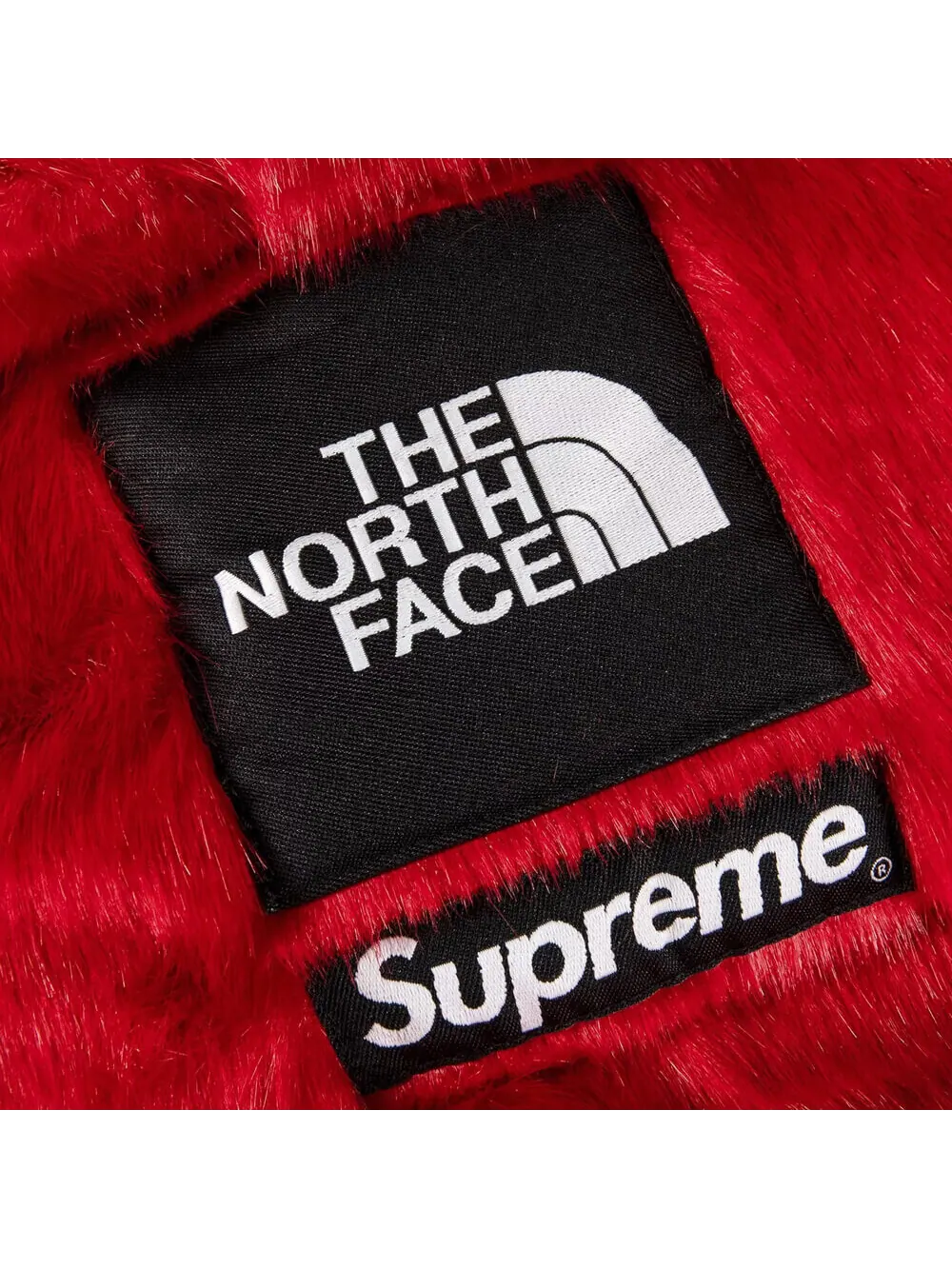 Куртка Supreme x The North Face Faux Fur Nuptse — изображение 3 из 3, красный