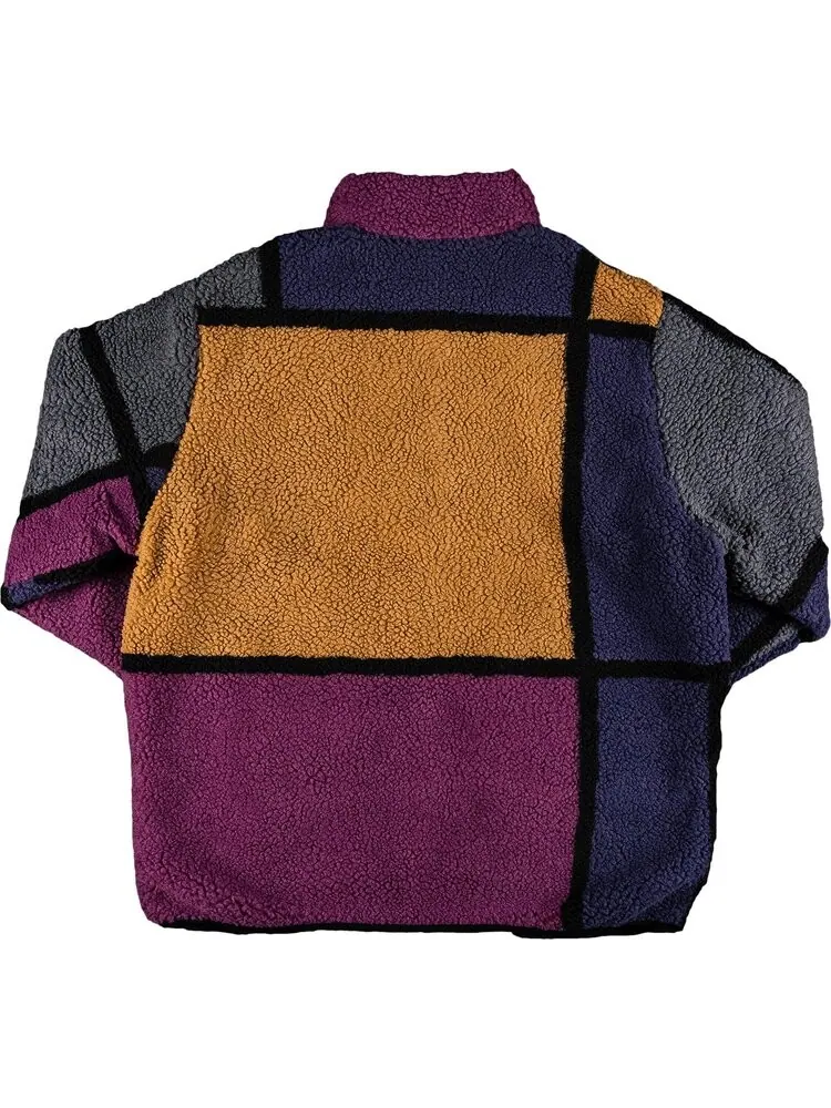 Куртка Supreme Reversible Colorblocked Fleece Jacket 'Purple' — изображение 2 из 3, фиолетовый