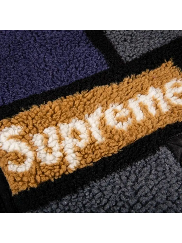 Куртка Supreme Reversible Colorblocked Fleece Jacket 'Purple' — изображение 3 из 3, фиолетовый