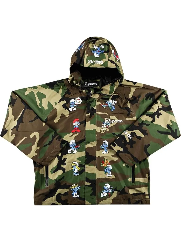 Куртка Supreme x Smurfs GORE-TEX Shell Jacket 'Woodland Camo' — изображение 1 из 2, мульти