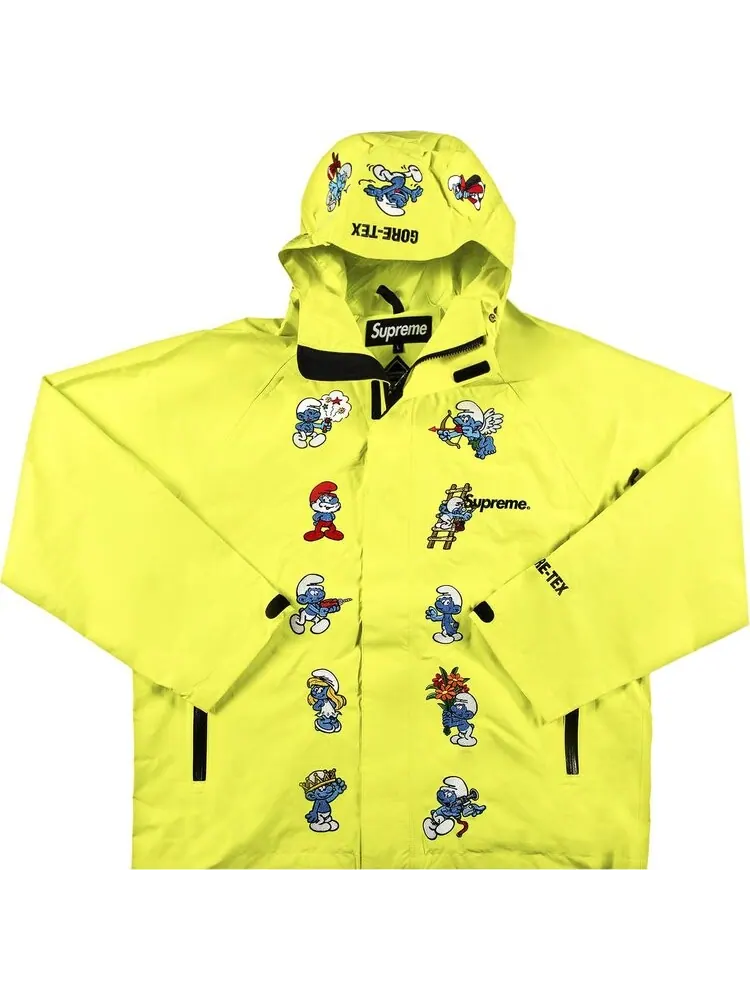 Куртка Supreme x Smurfs GORE-TEX Shell Jacket 'Bright Yellow' — изображение 1 из 2, желтый