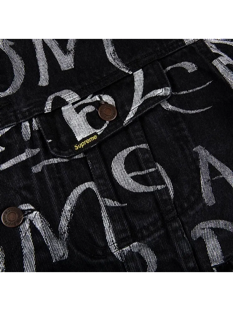 Куртка Supreme Black Ark Denim Trucker Jacket 'Black' — изображение 2 из 2, черный