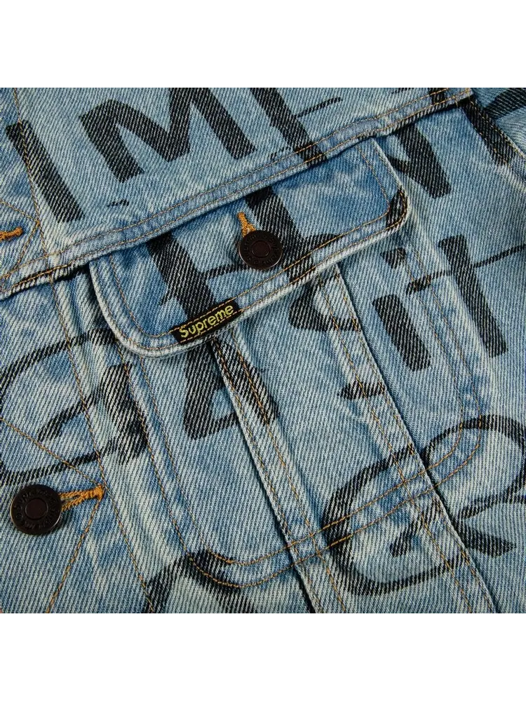 Куртка Supreme Black Ark Denim Trucker Jacket 'Blue' — изображение 2 из 2, синий