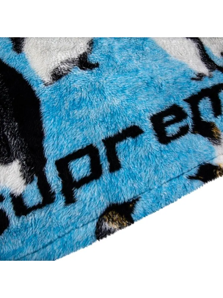 Куртка Supreme Penguins Hooded Fleece Jacket 'Blue' — изображение 3 из 3, синий
