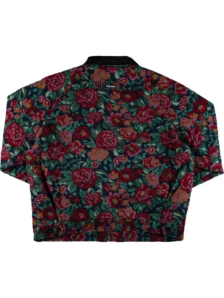 Куртка Supreme Leather Collar Work Jacket 'Digi Floral' — изображение 2 из 3, мульти