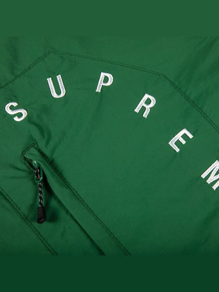 Куртка Supreme Curve Logos Ripstop Jacket 'Olive' — изображение 2 из 2, зеленый