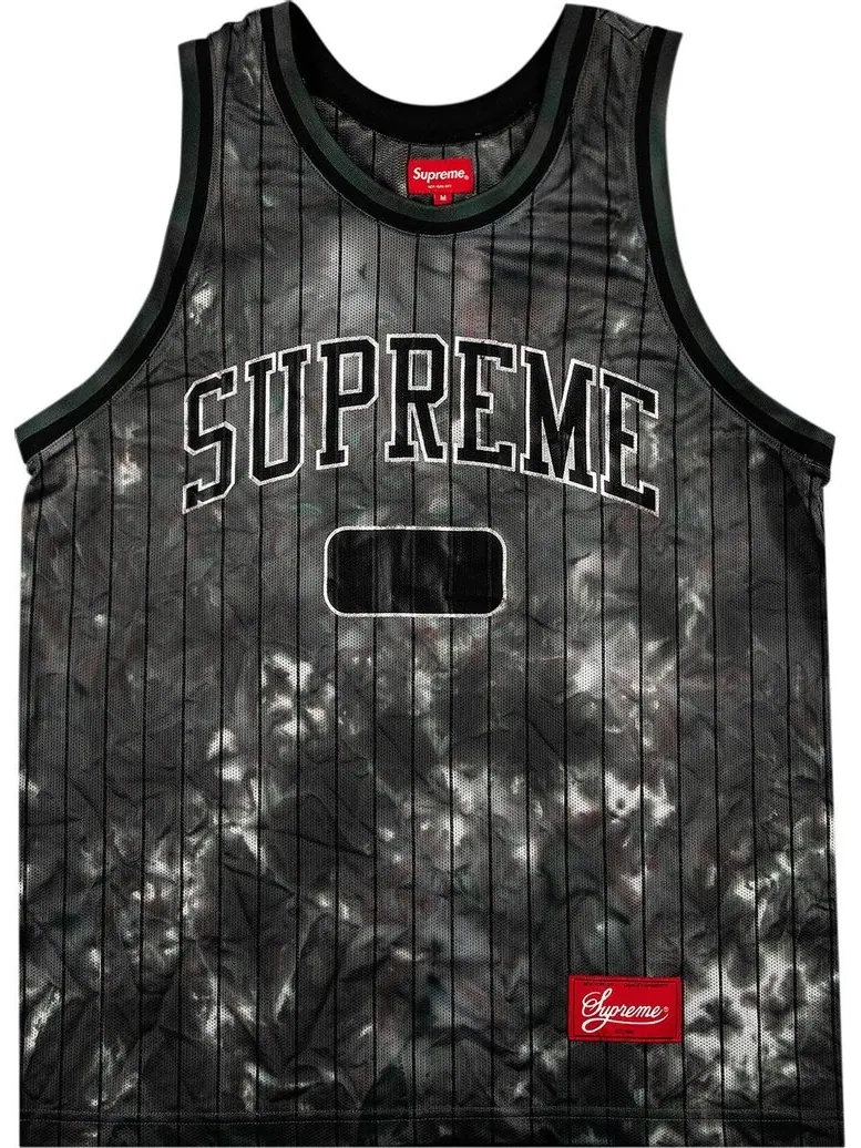 Футболка Supreme Dyed Basketball Jersey 'Black' — изображение 1 из 3, черный
