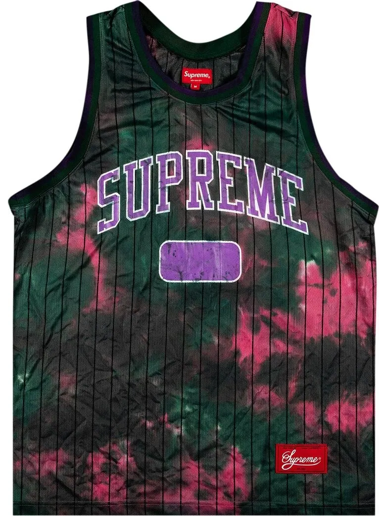 Футболка Supreme Dyed Basketball Jersey 'Green' — изображение 1 из 3, зеленый