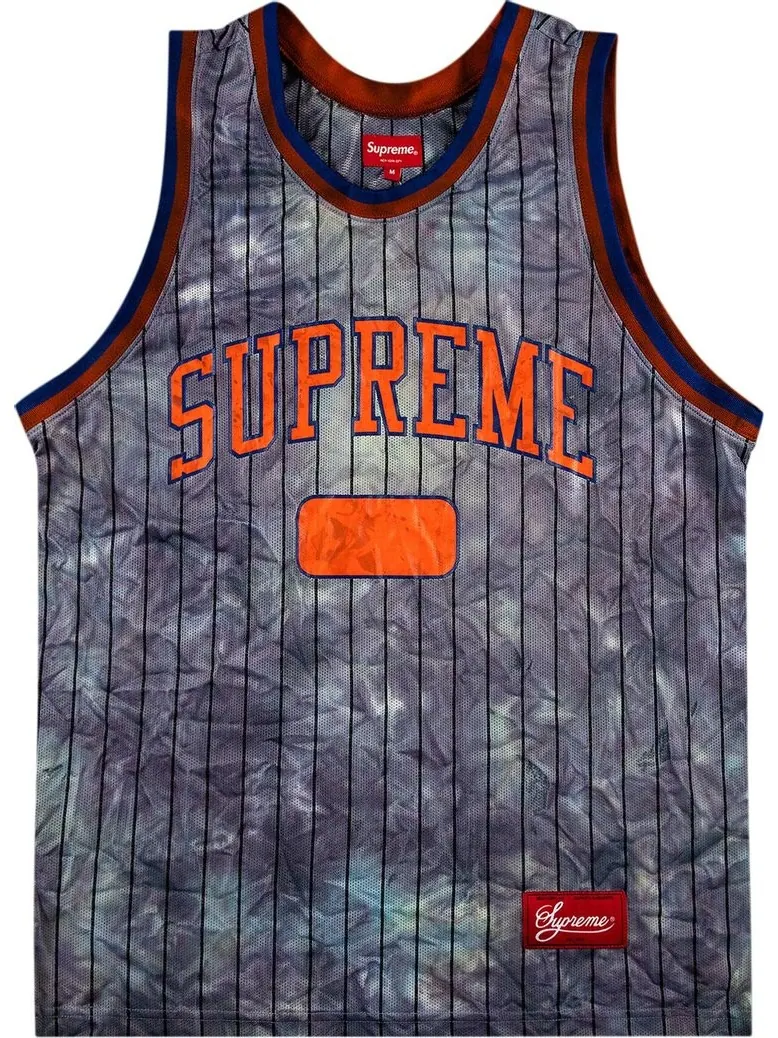 Футболка Supreme Dyed Basketball Jersey 'Royal' — изображение 1 из 3, синий