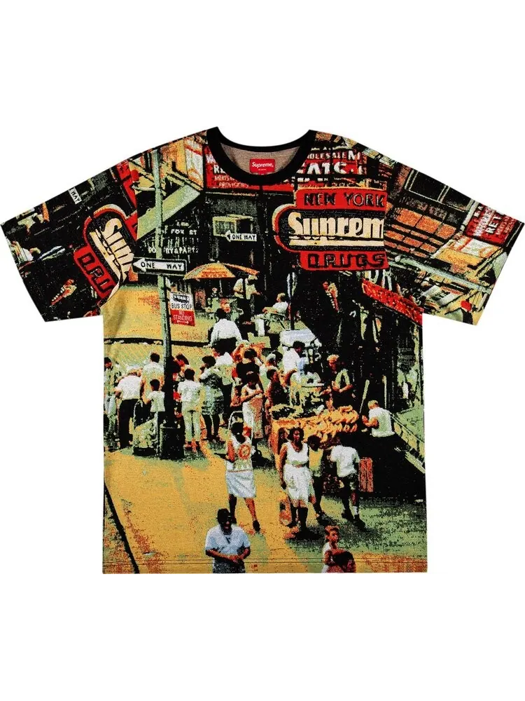 Футболка Supreme Street Scene Jacquard Short-Sleeve Top 'Multicolor' — изображение 1 из 2, мульти