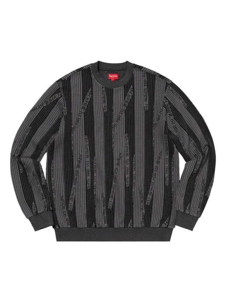 Свитер Supreme Textured Stripe Crewneck — изображение 1 из 1, черный