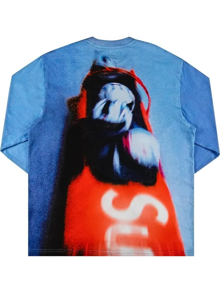Лонгслив Supreme Bobsled Long-Sleeve Top 'Blue' — изображение 2 из 3, синий