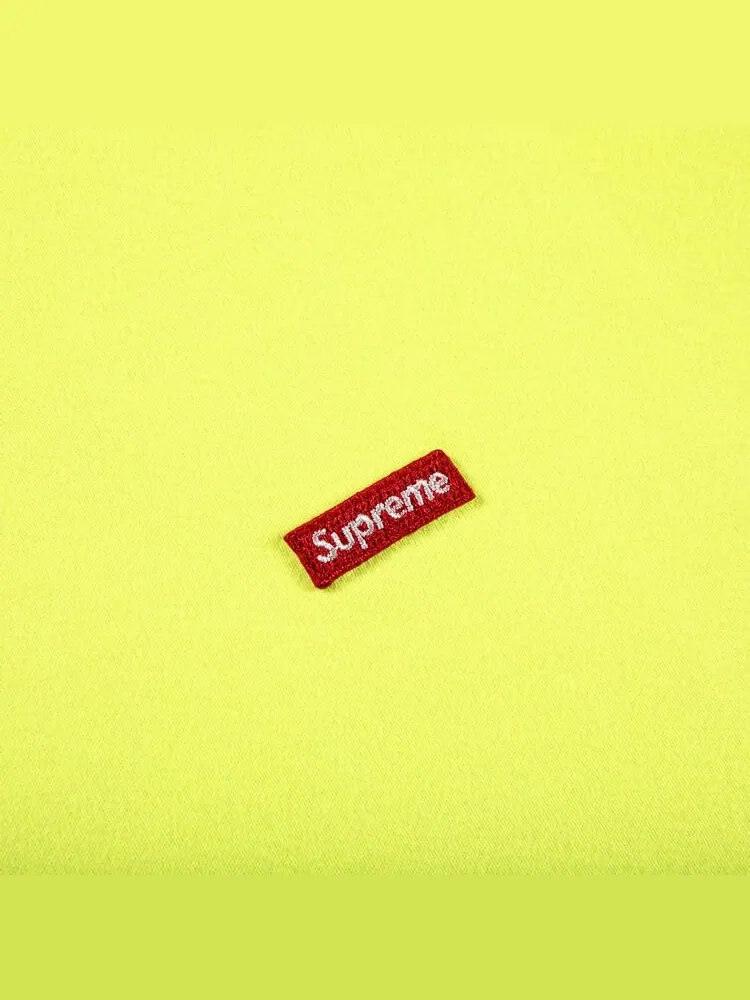 Футболка Supreme Small Box Tee 'Fluorescent Yellow' — изображение 2 из 2, желтый