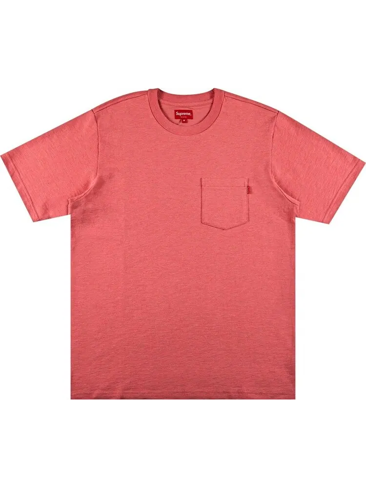 Футболка Supreme Short-Sleeve Pocket Tee 'Heather Coral' — изображение 1 из 2, розовый
