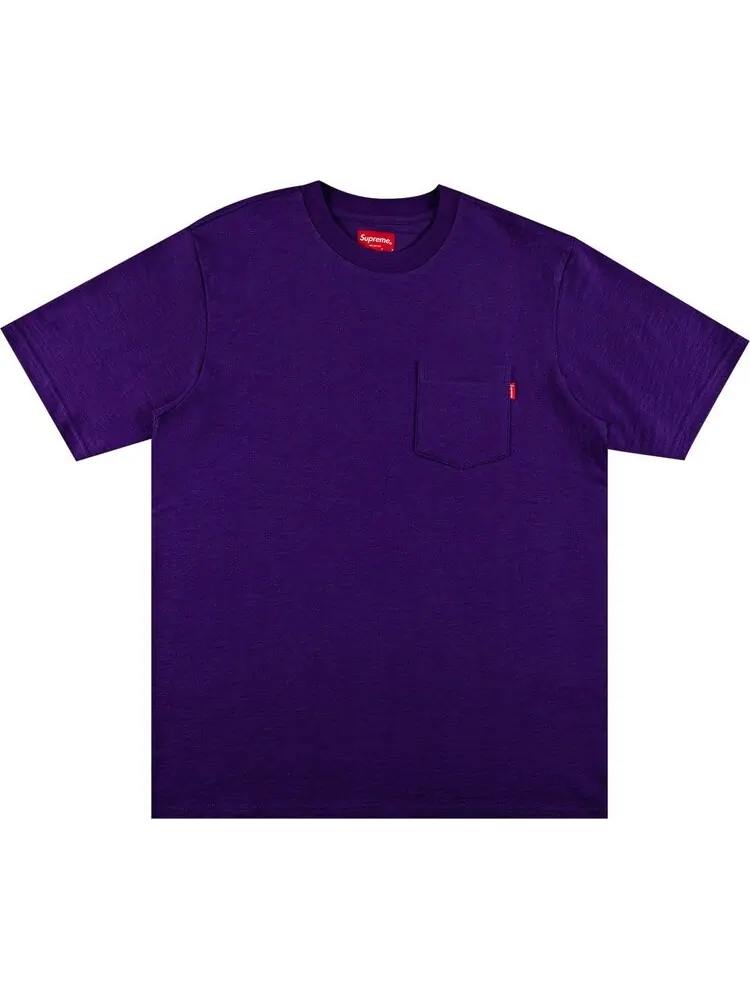 Футболка Supreme Short-Sleeve Pocket Tee 'Heather Purple' — изображение 1 из 2, фиолетовый