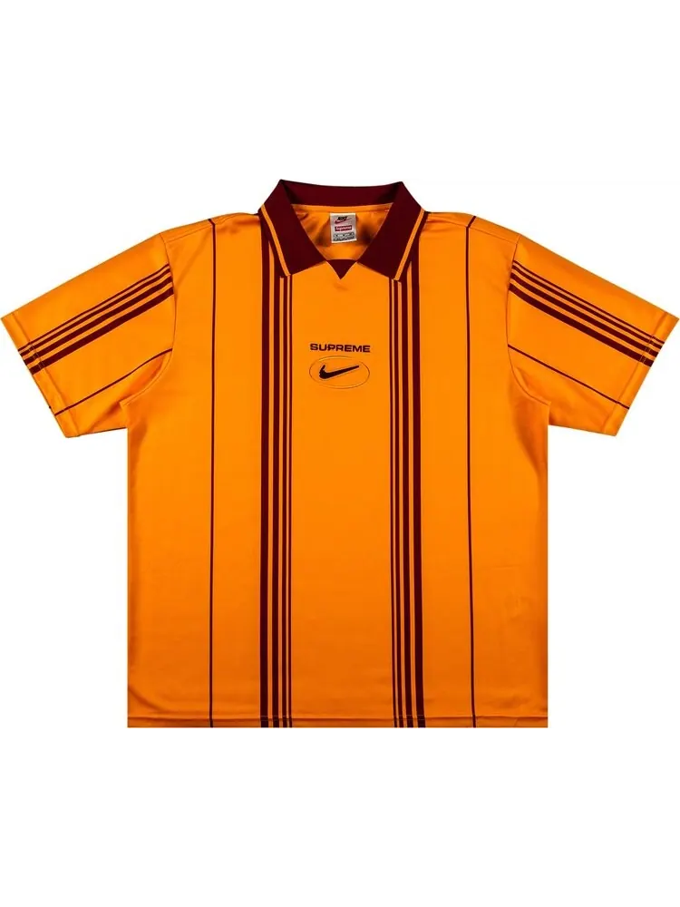 Футболка Supreme x Nike Jewel Stripe Soccer Jersey 'Orange' — изображение 1 из 2, оранжевый