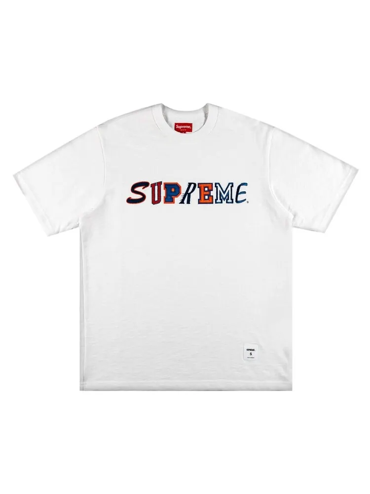 Футболка Supreme Collage Logo Short-Sleeve Top 'White' — изображение 1 из 2, белый