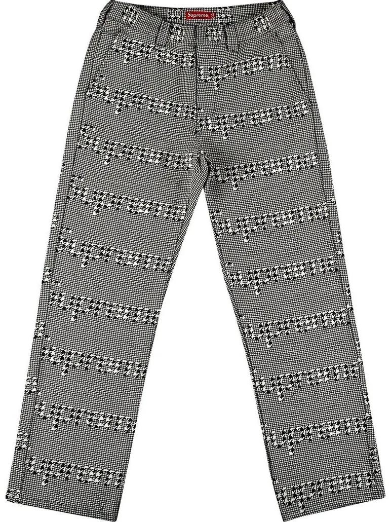 Брюки Supreme Work Pant 'Brown Houndstooth' — изображение 1 из 3, коричневый