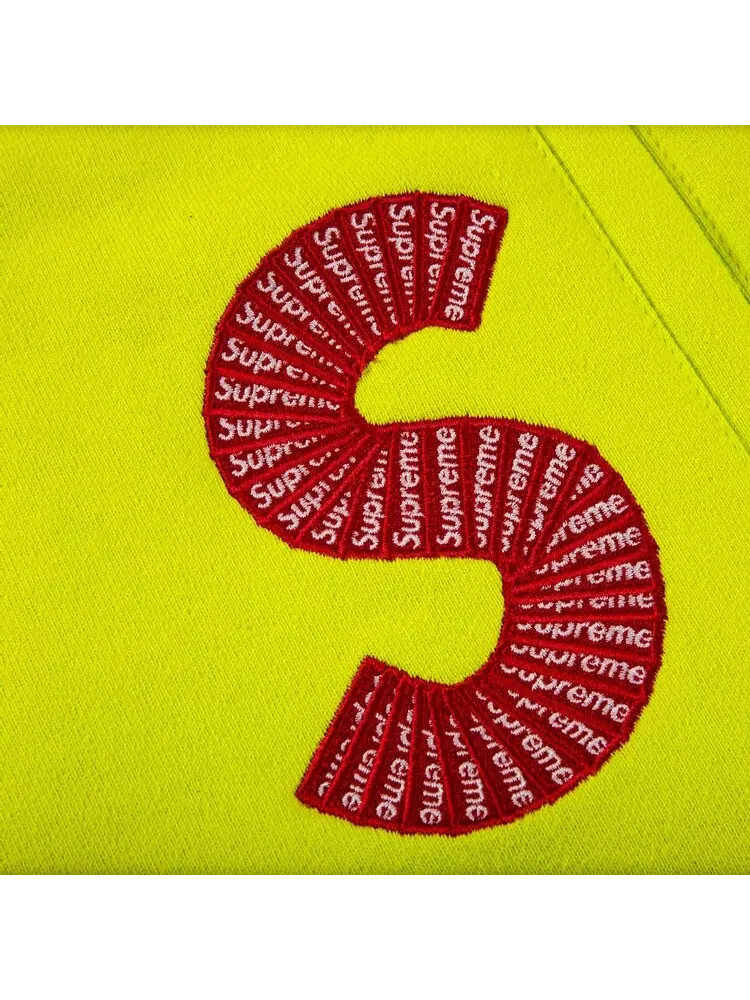 Спортивные брюки Supreme S Logo Sweatpant 'Acid Green' — изображение 3 из 3, зеленый