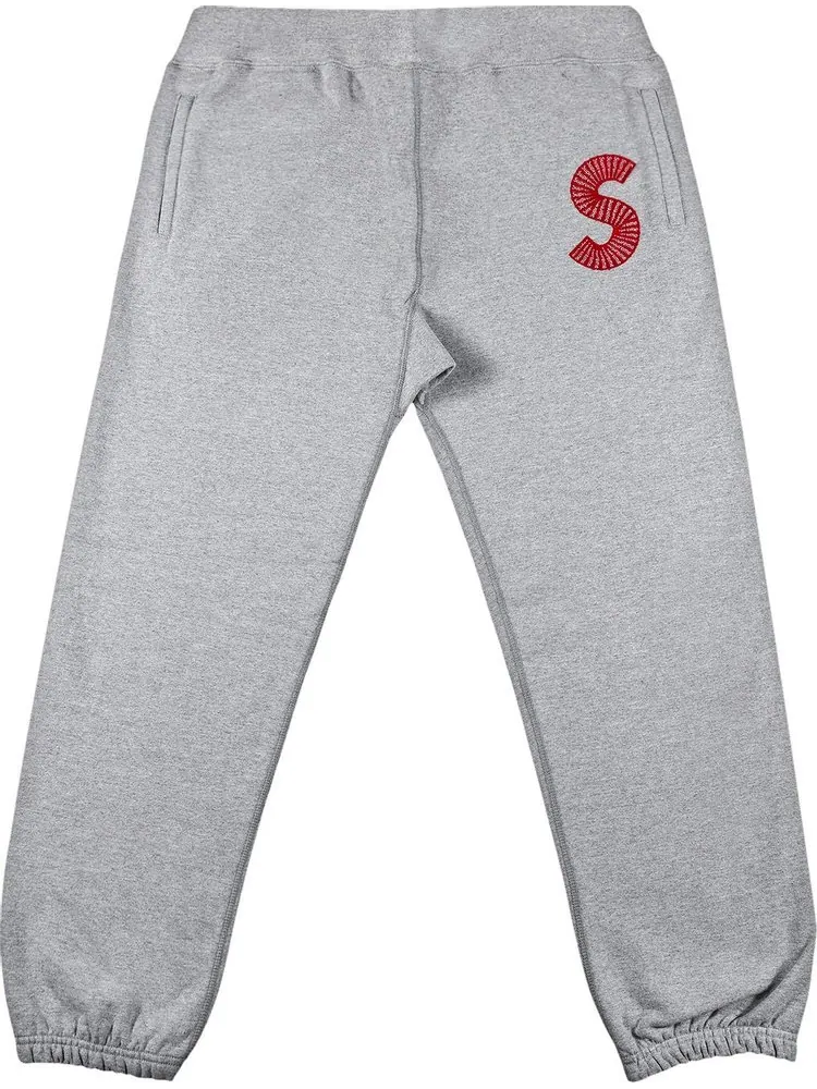 Спортивные брюки Supreme S Logo Sweatpant 'Heather Grey' — изображение 1 из 3, серый